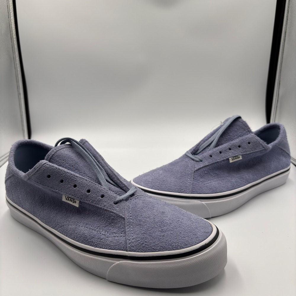 Vans Hairy Suede Low Top Sneakers Blue Grey UltraCush Lite Men's Shoes Size 12
